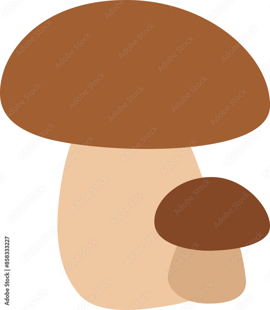 Large and small forest mushroom design for banners and menus. Large and small forest mushroom design for banners and menus.