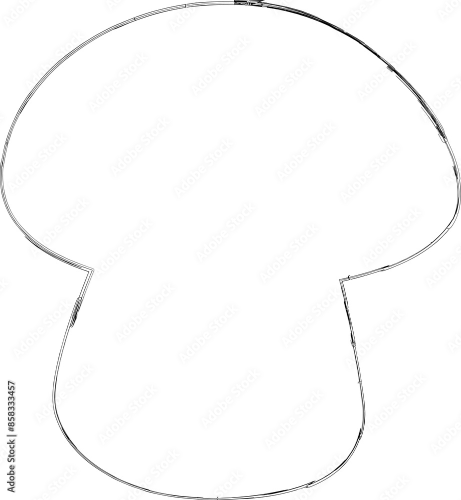 Mushroom outline drawing design of banners and menus. Mushroom outline drawing design of banners and menus.
