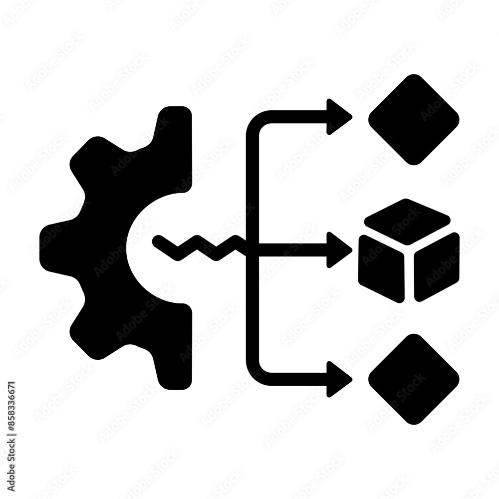 A filled style icon of determine object A filled style icon of determine object