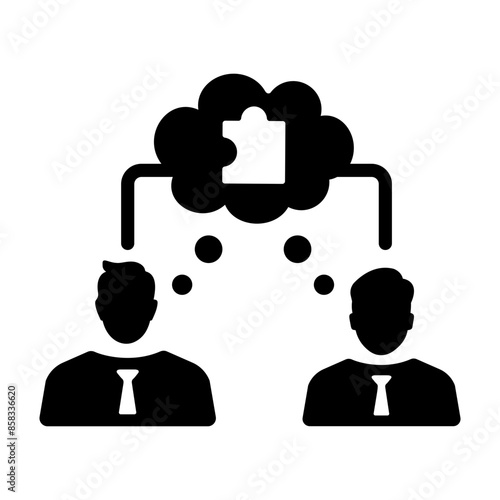 Ready to use solid icon of mutual understanding 