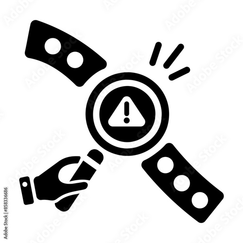 Latest glyph icon of finding problem 