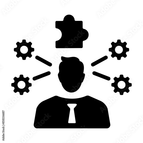 Trendy solid icon of logical reasoning 