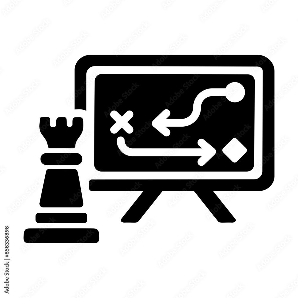 A captivating solid icon of strategic planning A captivating solid icon of strategic planning