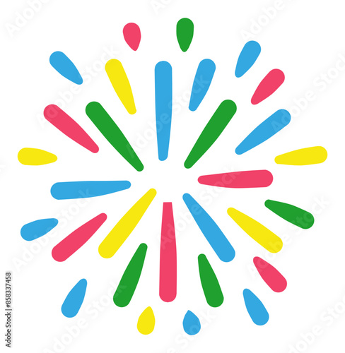 colorful fireworks explosion for celebrations, anniversary, independence day, new year and July