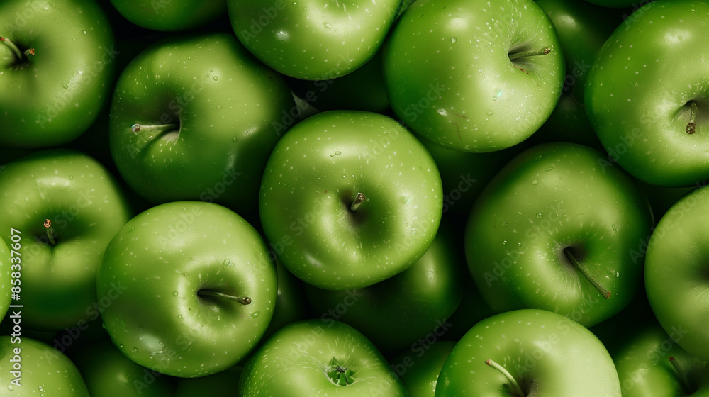 Compact arrangement of fresh, juicy, and vibrant green apples in a minimalistic photo, filling the frame and showcasing their crunchy texture and appetizing appearance. Perfect for a background.
Compact arrangement of fresh, juicy, and vibrant green apples in a minimalistic photo, filling the frame and showcasing their crunchy texture and appetizing appearance. Perfect for a background.