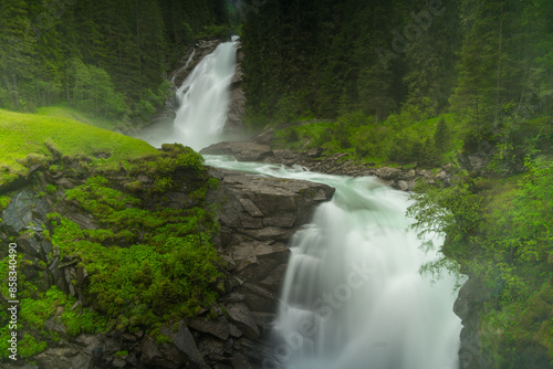Krimml waterfalls in the austrian area called Salzburger Land