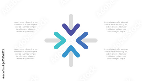 Arrow infographic with four steps