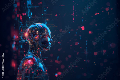 Humanoïde consultant des données