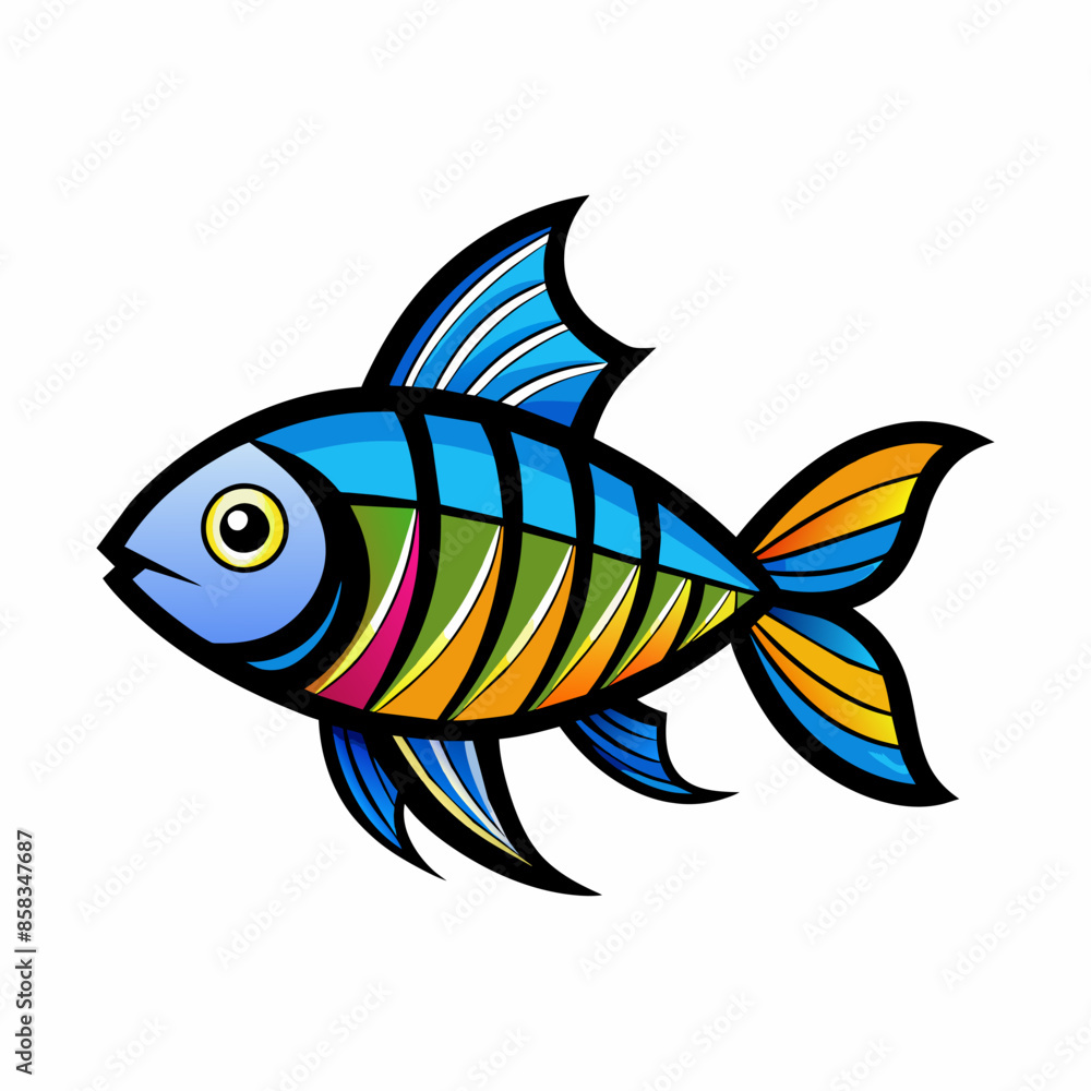 Colorful Fish Illustration Colorful Fish Illustration