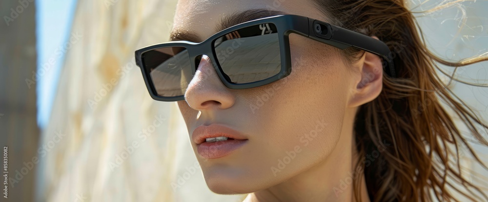 A Pair Of Smart Sunglasses With Built-In Navigation Assistance A Pair Of Smart Sunglasses With Built-In Navigation Assistance