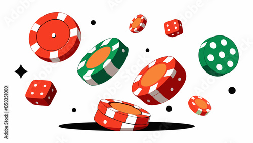 casino-chips-and-dice-falling-into-the-air-on-a-wh