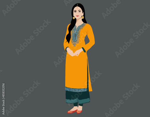 Modern young woman in salwar kameez