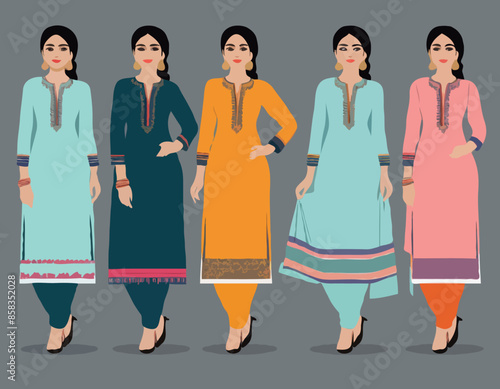 Modern young woman in salwar kameez