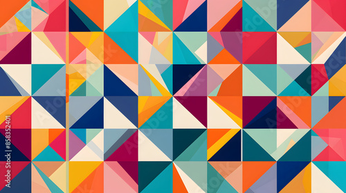 Wallpaper Mural Colorful geometric pattern Torontodigital.ca