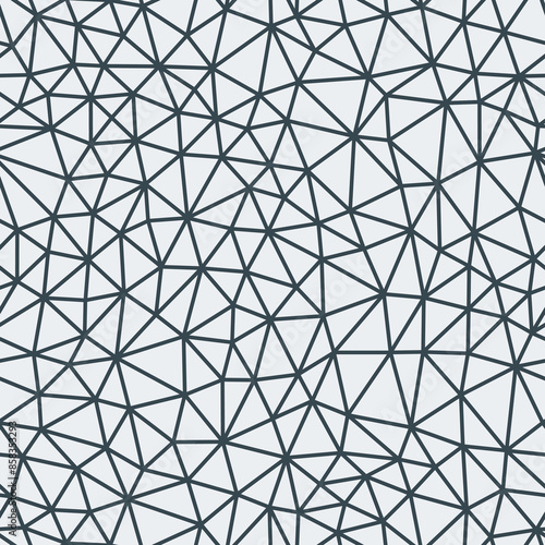 Triangles Background. Blue Grey color. Small triangles size. Medium lines weight. Repeatable pattern. Seamless tileable vector illustration.