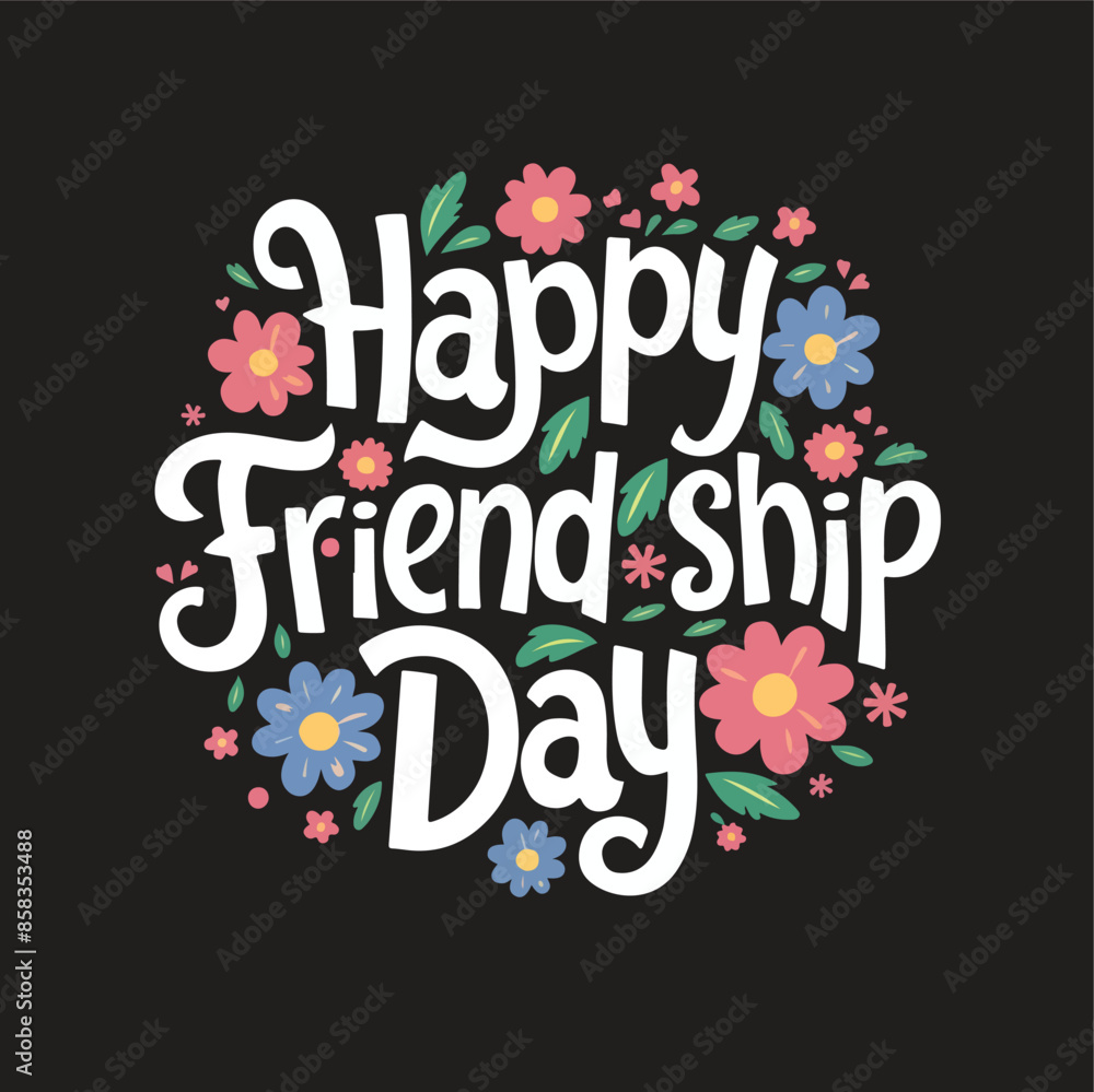 Happy Friendship day typography .vector illustration. Happy Friendship day typography .vector illustration.