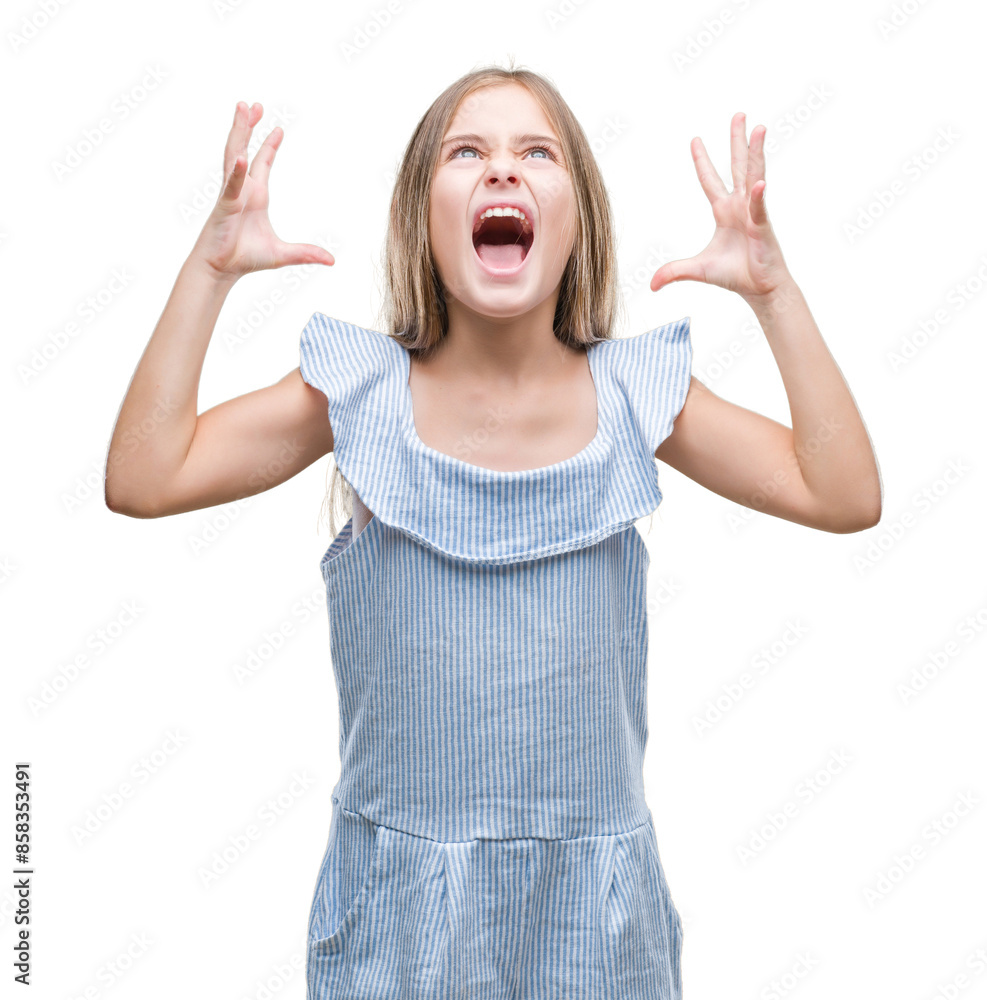 Young beautiful girl over isolated background crazy and mad shouting and yelling with aggressive expression and arms raised. Frustration concept. Young beautiful girl over isolated background crazy and mad shouting and yelling with aggressive expression and arms raised. Frustration concept.