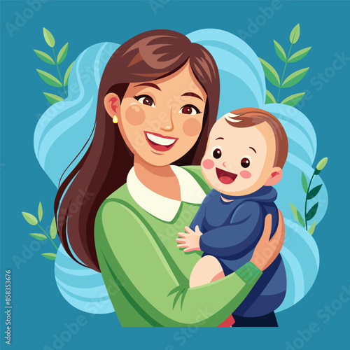 Happy mothers day vector illustration