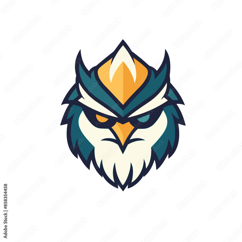 Furious eagle head athletic club vector logo concept isolated on black background. Modern sport team mascot badge design. Premium quality bird emblem t-shirt tee print illustration. Furious eagle head athletic club vector logo concept isolated on black background. Modern sport team mascot badge design. Premium quality bird emblem t-shirt tee print illustration.