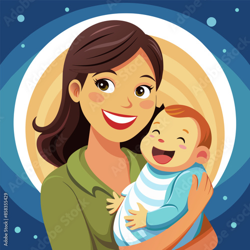 Happy mothers day vector illustration