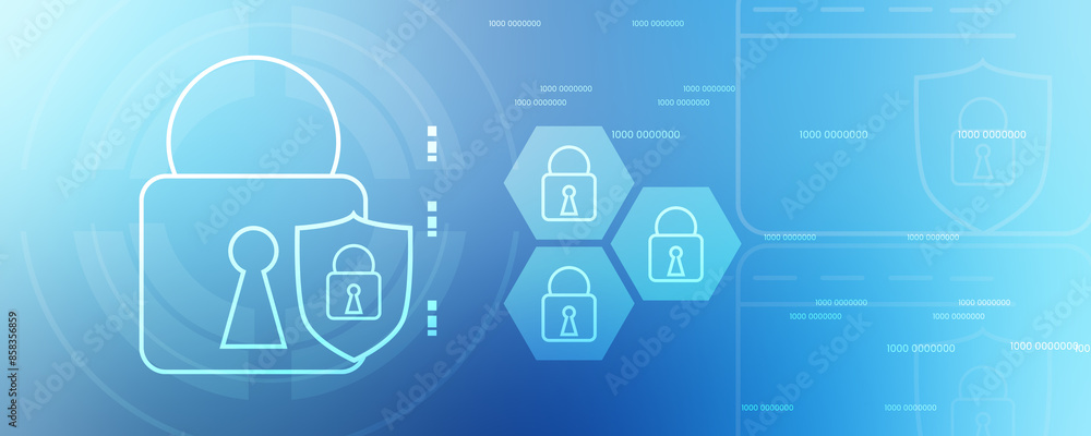 2d illustration Safety concept: Closed Padlock on digital background 2d illustration Safety concept: Closed Padlock on digital background