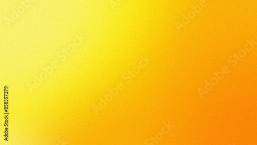 Abstract yellow orange gradation blur background. Smooth color transition with grain noise grain texture