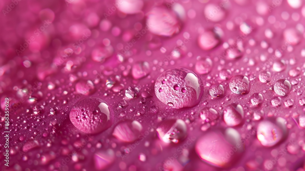 Macro Photography of Water Droplets on Pink Surface Macro Photography of Water Droplets on Pink Surface