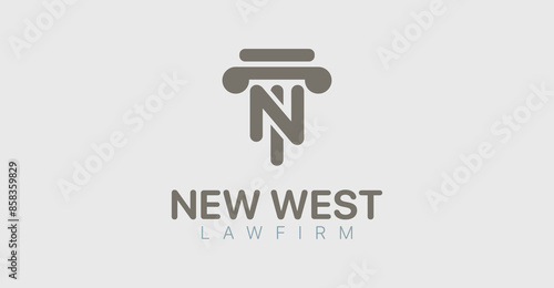 Law firm logotype, N logo type, law logo, design, N letter, lettre N logotype design, lawfirm, lawyer, business firm