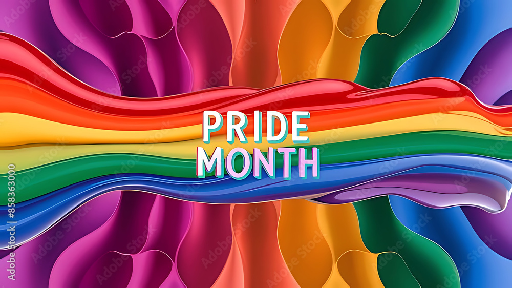 Pride month lgbt gay flag rainbow background lgbtq day poster. Month ...
