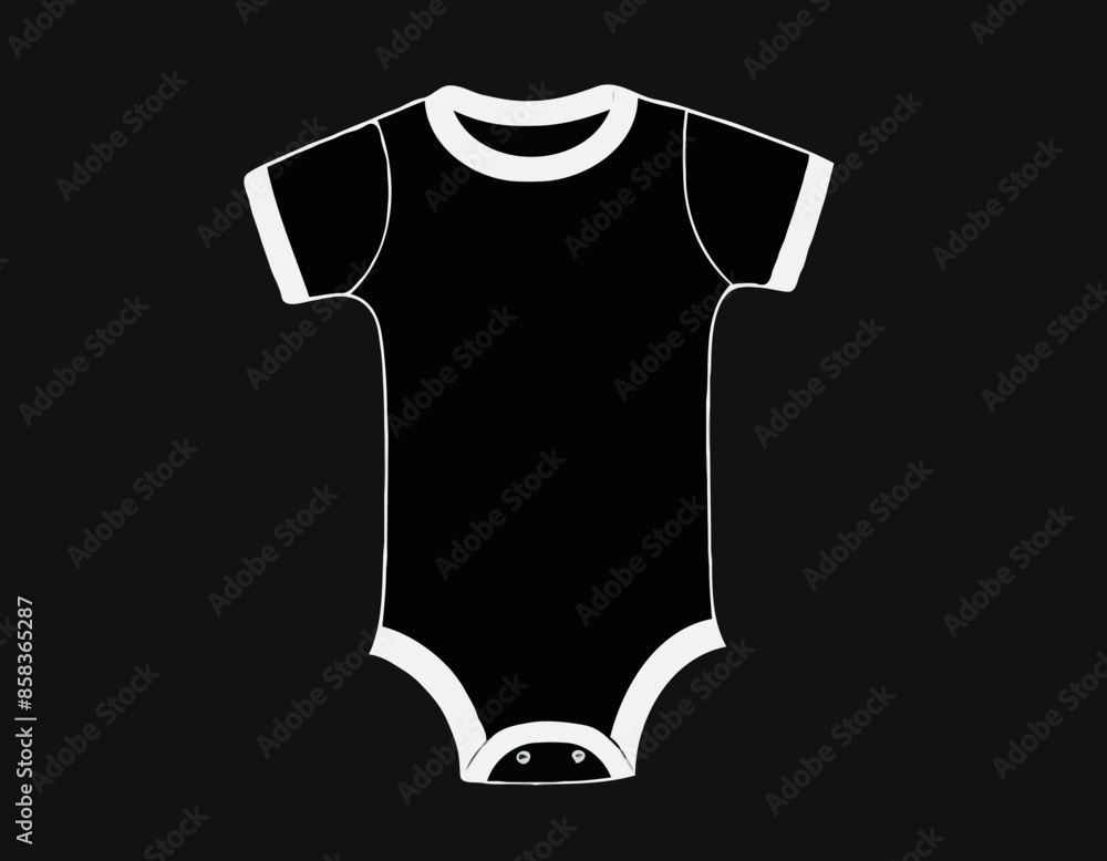 Bodysuit black clothes for baby template