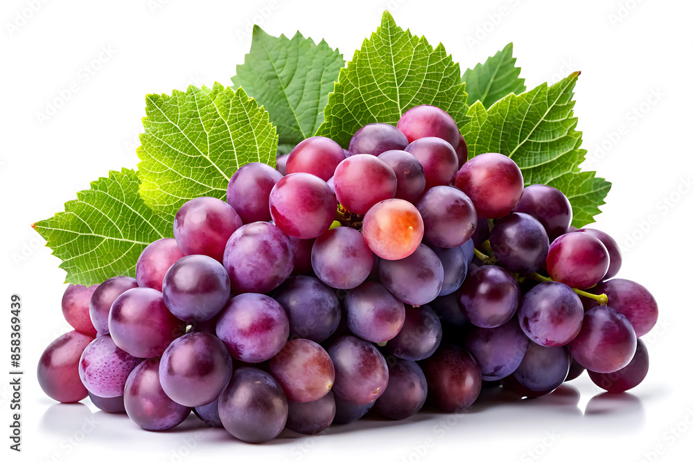 Fototapeta premium Grapes fruit isolated on white background.