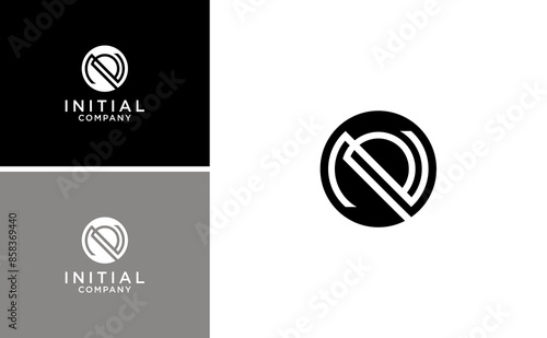 modern initial NP or PN logo monogram vector template