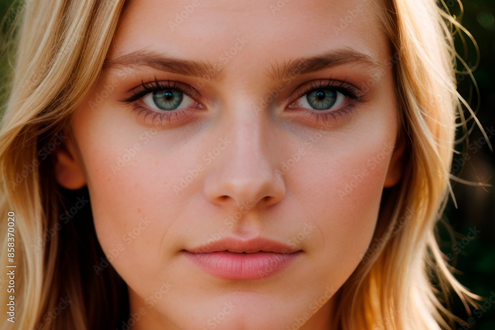 Portrait of a beautiful young woman close-up Portrait of a beautiful young woman close-up