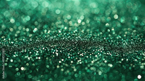 Sparkling emerald green glitter background