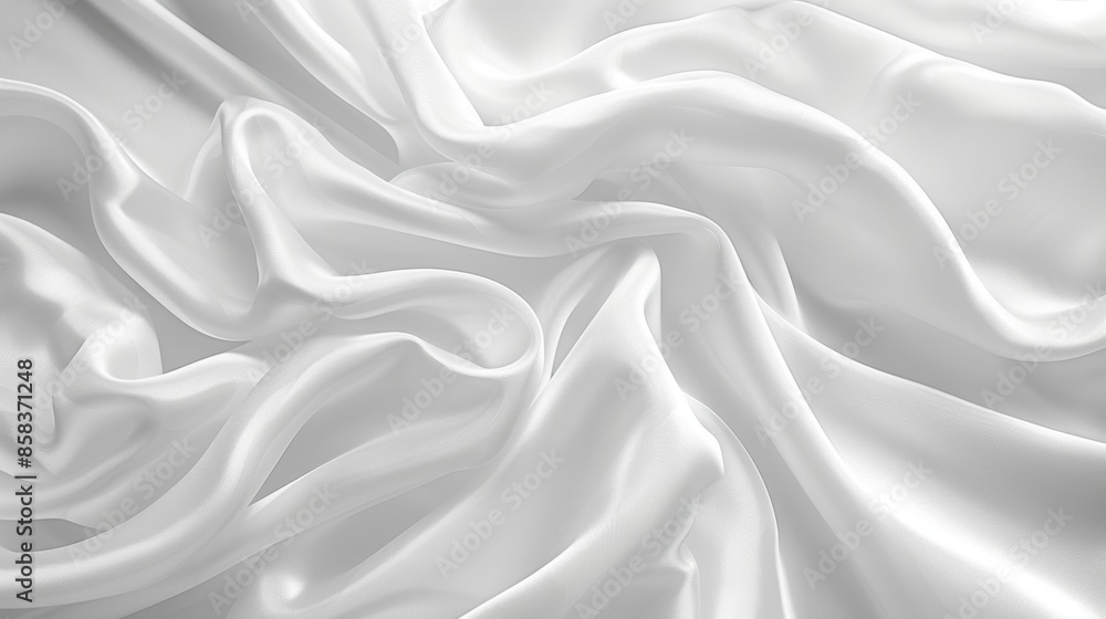Smooth white fabric texture with soft waves Smooth white fabric texture with soft waves