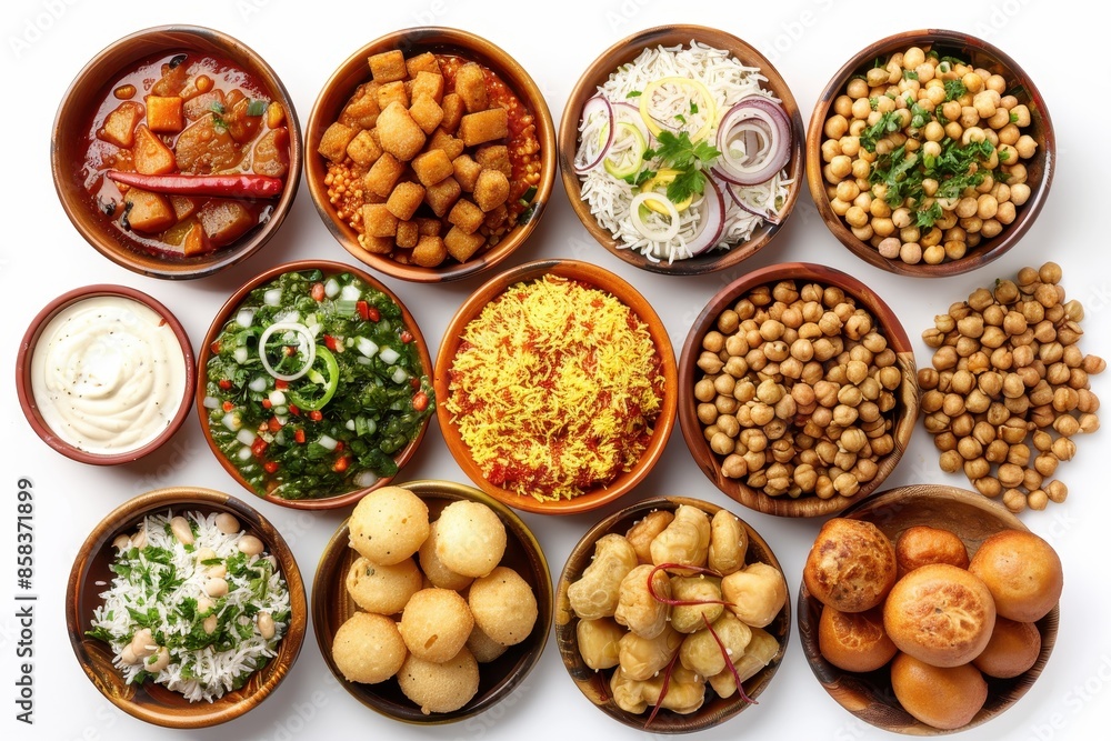 Assortment of Indian Dishes and Snacks Assortment of Indian Dishes and Snacks