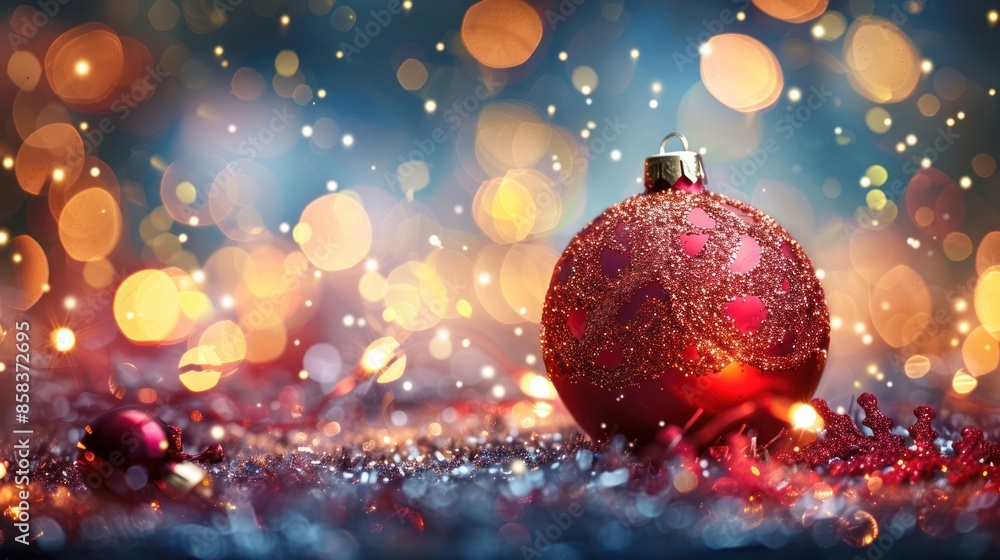 Shimmering Christmas Ornament with Sparkling Lights Shimmering Christmas Ornament with Sparkling Lights