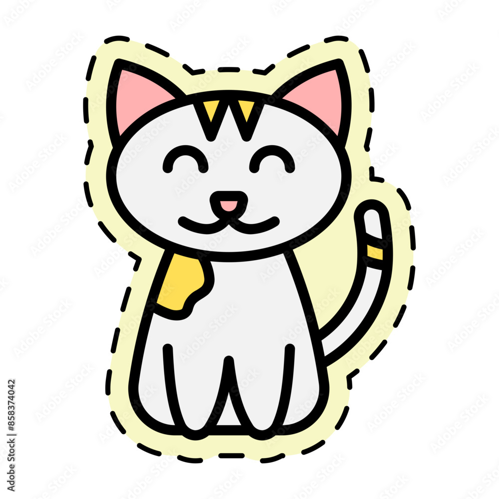 Fototapeta premium Cute Cat Sticker