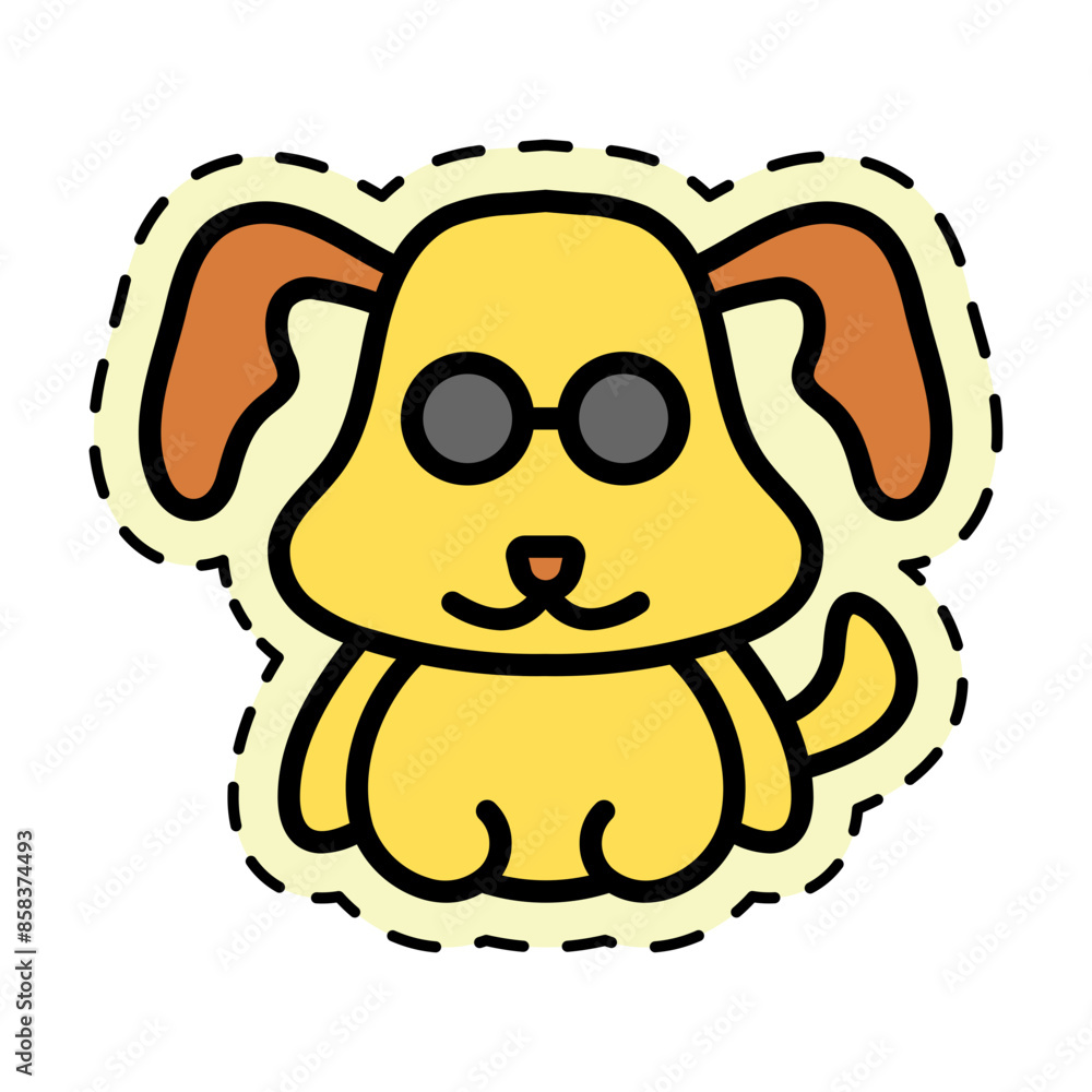 Obraz premium Cute Dog Sticker