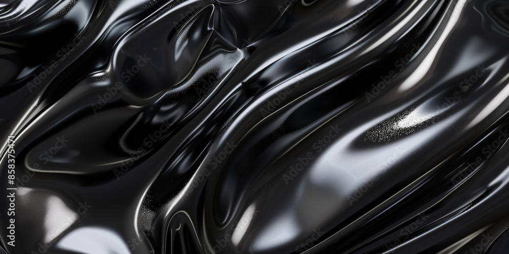 A black chrome abstract texture or background perfect for adding copy space to an image A black chrome abstract texture or background perfect for adding copy space to an image