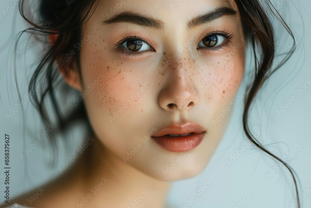 beautiful young asian woman with glowing skin natural makeup korean beauty portrait beautiful young asian woman with glowing skin natural makeup korean beauty portrait