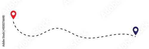 Route location icon n white background, eps10