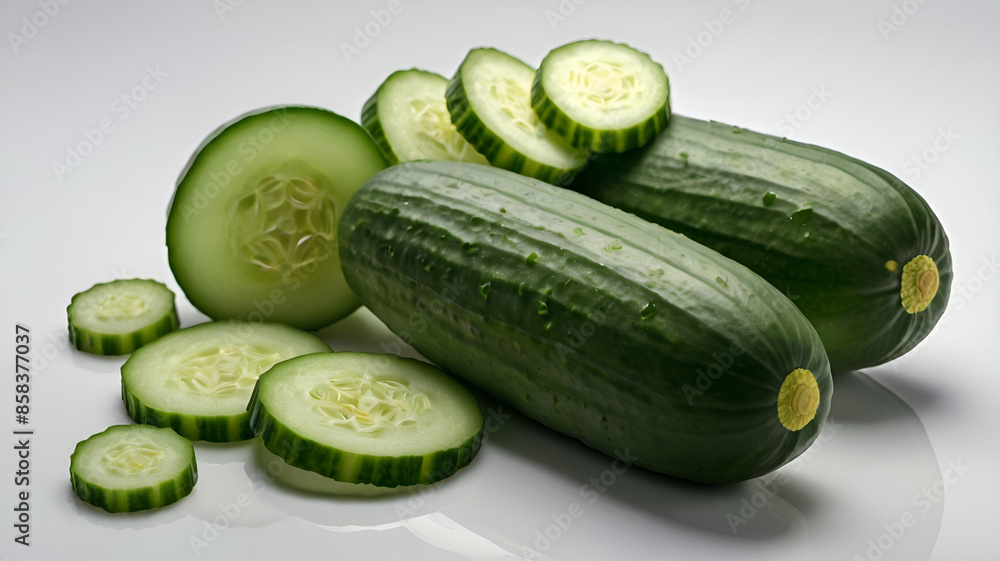 Cucumber on white background Cucumber on white background