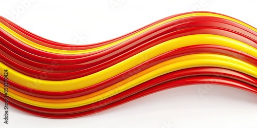 Colorful wave with red and yellow stripes on sides, wave, colorful, abstract, design, vibrant, decoration, pattern, gradient