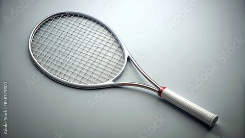 rendered of a tennis racket, sports, equipment, activity, tennis, game, racket,render,isolated, white background © Woonsen