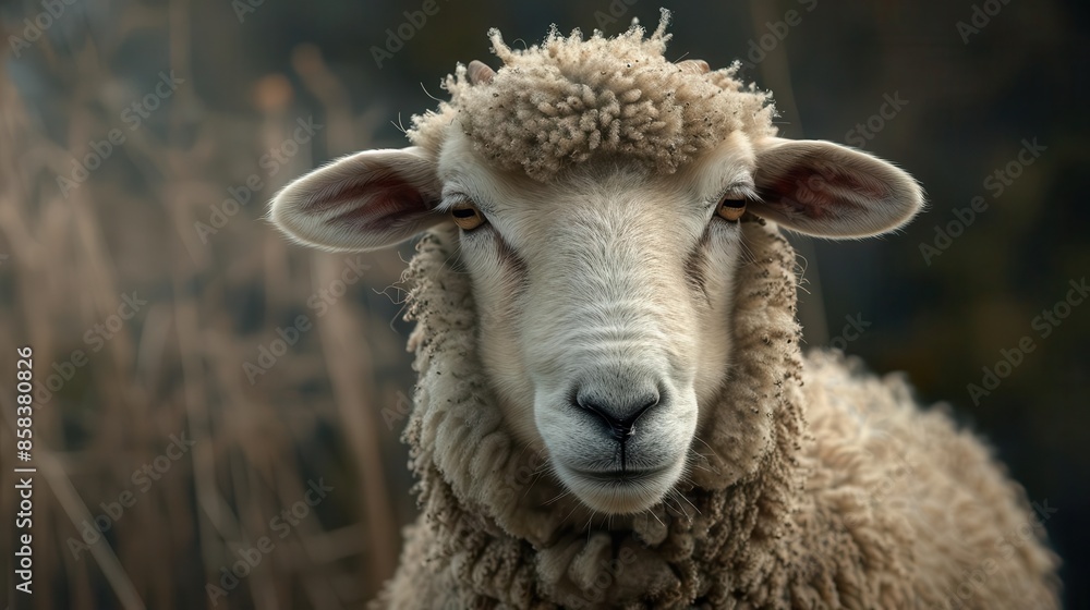 hyperrealistic minimalist portrait of sheep on isolated nature background artistic animal photography hyperrealistic minimalist portrait of sheep on isolated nature background artistic animal photography