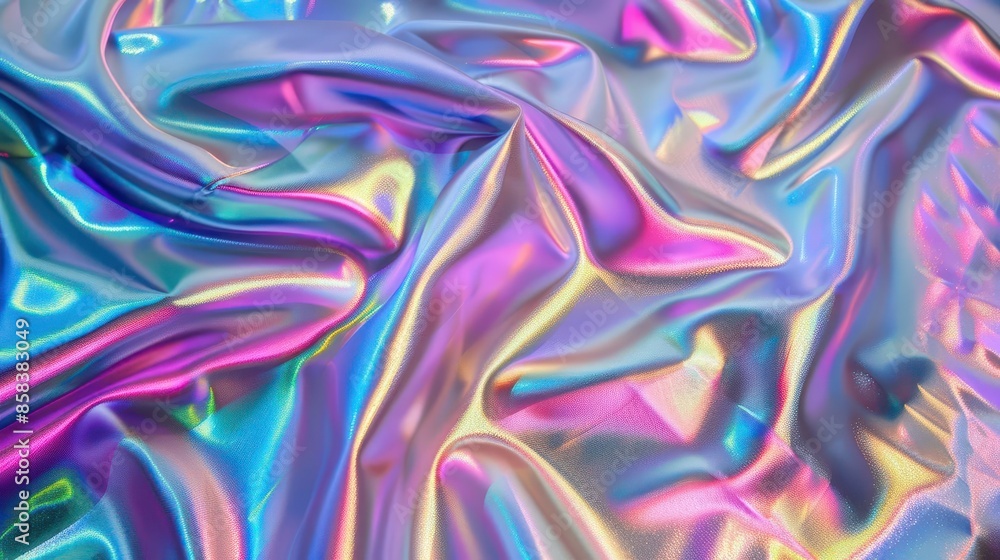iridescent holographic satin fabric texture shimmering rainbowcolored foil background abstract ai generated image iridescent holographic satin fabric texture shimmering rainbowcolored foil background abstract ai generated image