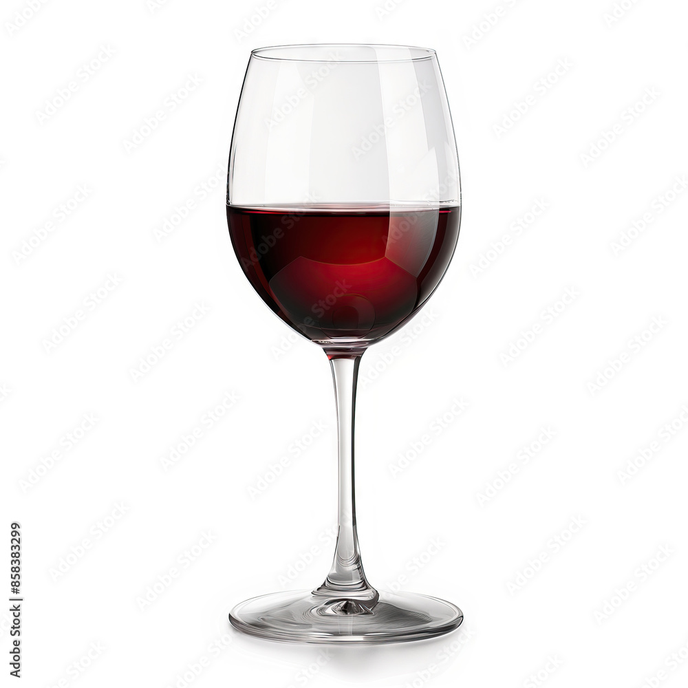 Glass of Red Wine Isolated on White, Studio Shot Glass of Red Wine Isolated on White, Studio Shot