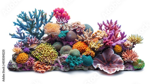 Fototapeta Naklejka Na Ścianę i Meble -  coral reef isolated on white background 