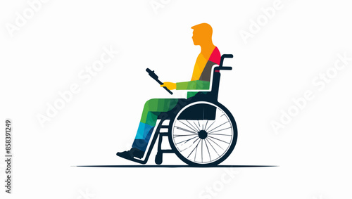 Inclusive design: person in wheelchair logo